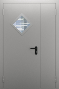 Полуторопольная дверь со стеклом ДПМО 02/60 (EI 60) — №09 (NEW)