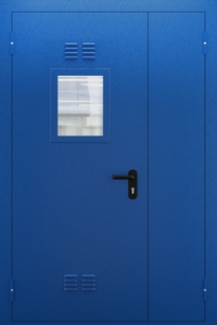 Полуторопольная дверь со стеклом и вентиляцией ДПМО 02/60 (EI 60) — №07 (NEW)