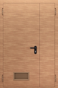 Полуторопольная глухая дверь с МДФ и вентиляцией ДПМ 02/60 (EI 60) — №01 (NEW)