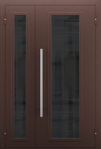 Техническая полуторопольная дверь со стеклом — №08 (NEW)