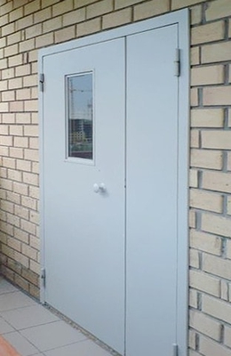 Двупольная дверь со стеклопакетом
