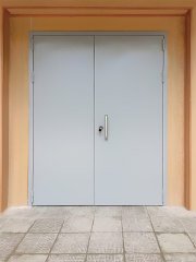 Двупольная техническая дверь, фото снаружи